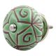 Pea Green Etched Ceramic Floral Cabinet Knob Online