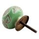 Pea Green Marigold Etched Ceramic Cabinet Knob