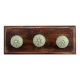 Pea Green Amarylis Etched Ceramic Wooden Hooks