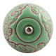 Pea Green Leaf Flower Etched Ceramic Wine Stopper