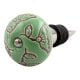 Pea Green Calla Lily Etched Ceramic Wine Stopper