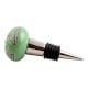 Pea Green Calla Lily Etched Ceramic Wine Stopper