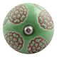 Pea Green Marigold Etched Ceramic Wine Stopper