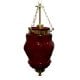Red Hanging glass light fixture Small Lamp