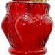 Red Hanging glass light fixture Small Lamp