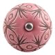 Pink Etched Ceramic Floral Dresser Knob Online
