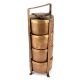 Vintage 4 Container Brass Tiffin