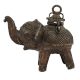 Tribal Elephant Good Luck Brass Box