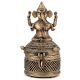 Round Tribal Ganesh Brass Box