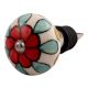 Red Flower Ceramic Wine Stopper