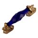Navy Blue Cut Glass Golden Big Door Handle