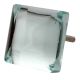 Venetian Clear Square Flat Glass Dresser Knob