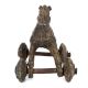 Brass Horse on Wheel Temple Toy