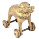 Brass Temple Elephant with Wheels