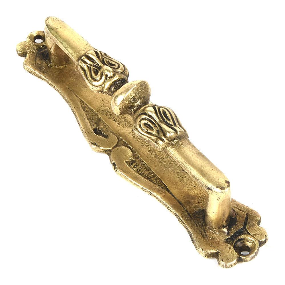 Pure Brass Door Handle In Decorative Style