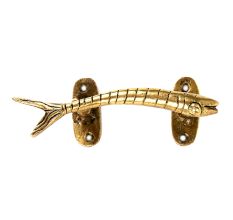 Carved Brass Fish Handle