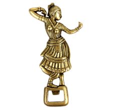 Dancing Lady Brass Bottle Opener
