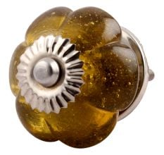 Olive Melon Glass Dresser Knob Online