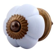 Light Grey Melon Glass Drawer Knob Online