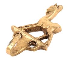 Golden Brass Doe Deer Charm Wall Hooks