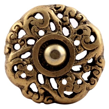 Peach Blossom Brass Drawer Knobs