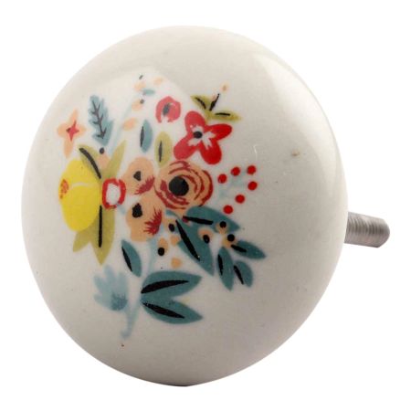 Multicolor Cream Base Ceramic Drawer Knob Online