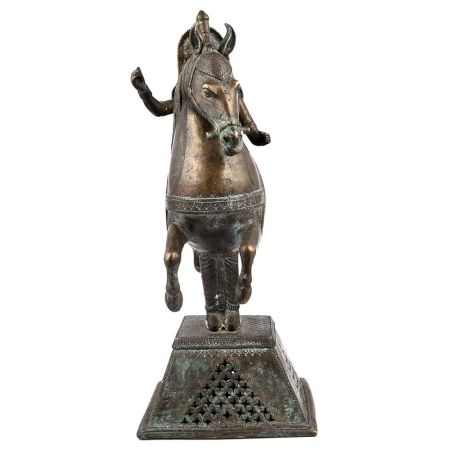 Brass Female Kachchi Ghodi Dance Statue