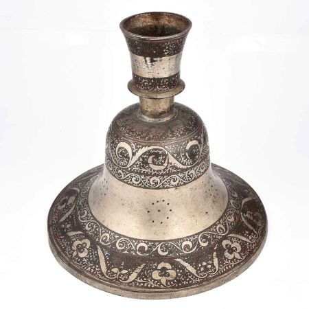 Floral Engraved Metal Hookah Base