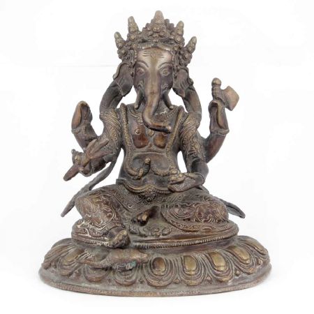 Bronze Ganesh (Ganesha) Hindu Elephant God Statue