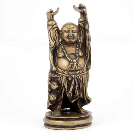 Brass Laughing Buddha Statue