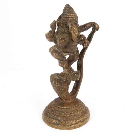 Lord Ganesha Dancing On Sheshnag Brass Statue