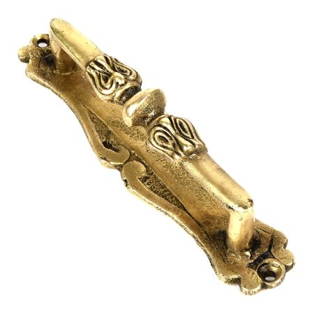 Pure Brass Door Handle In Decorative Style