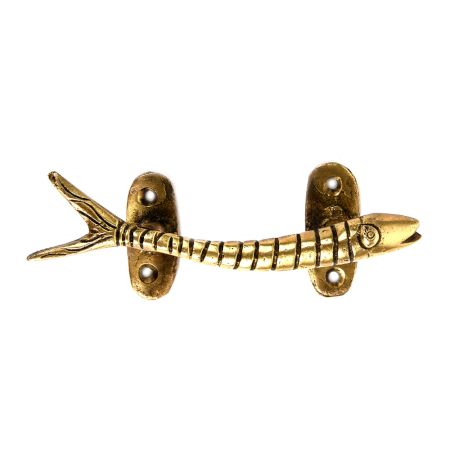 Golden Brass Fish Handle