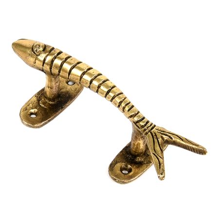 Golden Brass Fish Handle