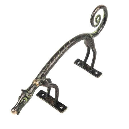 Black Brass Dog Figurine Door Handle