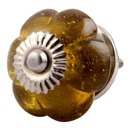 Olive Melon Glass Dresser Knob Online