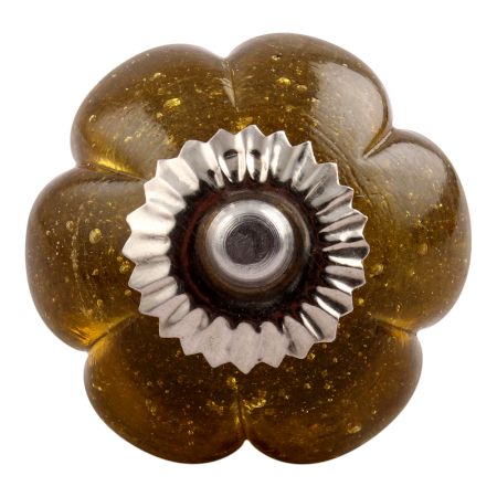 Olive Melon Glass Dresser Knob Online