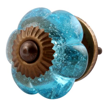 Turquoise Melon Glass Drawer Knob Online