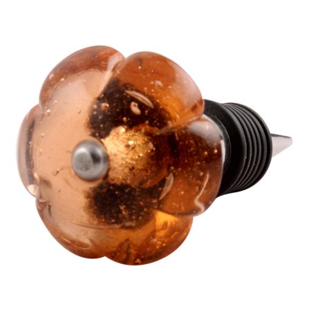 Pink Melon Glass Wine Stopper