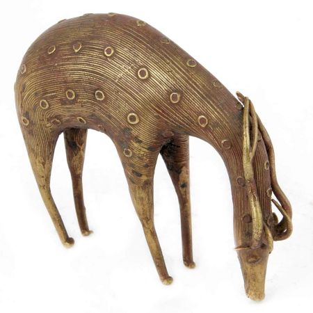 Vintage Brass Antelope