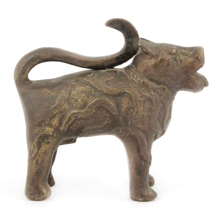 Handmade Rustic Tiger Brass Statue