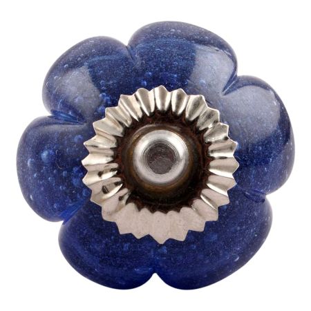 Cobalt Blue Melon Glass Dresser  Knob Online