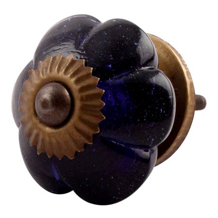 Navy Blue Melon Glass Cabinet  Knob Online