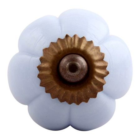 Light Grey Melon Glass Drawer Knob Online