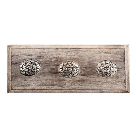 Oval Shape Aluminium Wooden Hooks