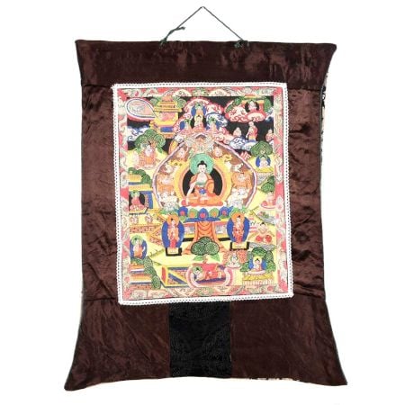 Scenes From The Life Of Lord Buddha Thangka Painting