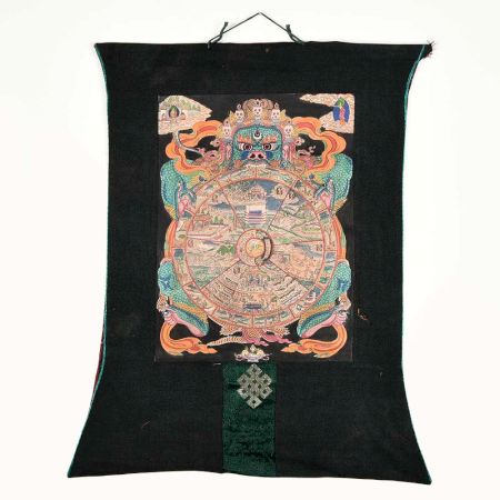 Tibetan Thangka Art Wheel Of Life Thangka