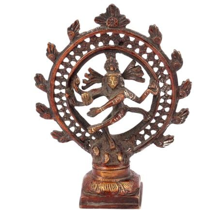 Exotic 13 Cm Nataraja Brass Statue