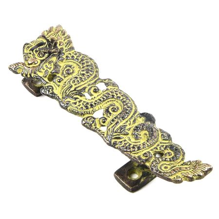Patina Rich Dragon Brass Door Handle