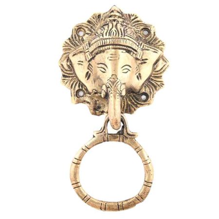 Elephant Head Ganesha Brass Door Knocker
